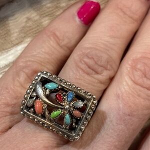 Sterling Silver Multi-stone Ring